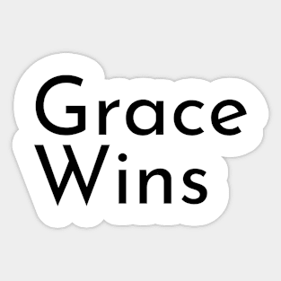 Grace Wins | Christian Design |Typography Sticker